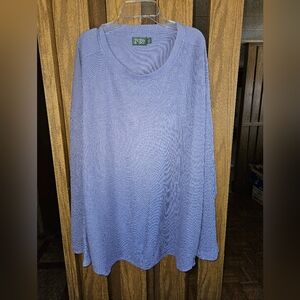 NWT Terra & Sky Sz 3x Lavender Fleur Waffle Tunic